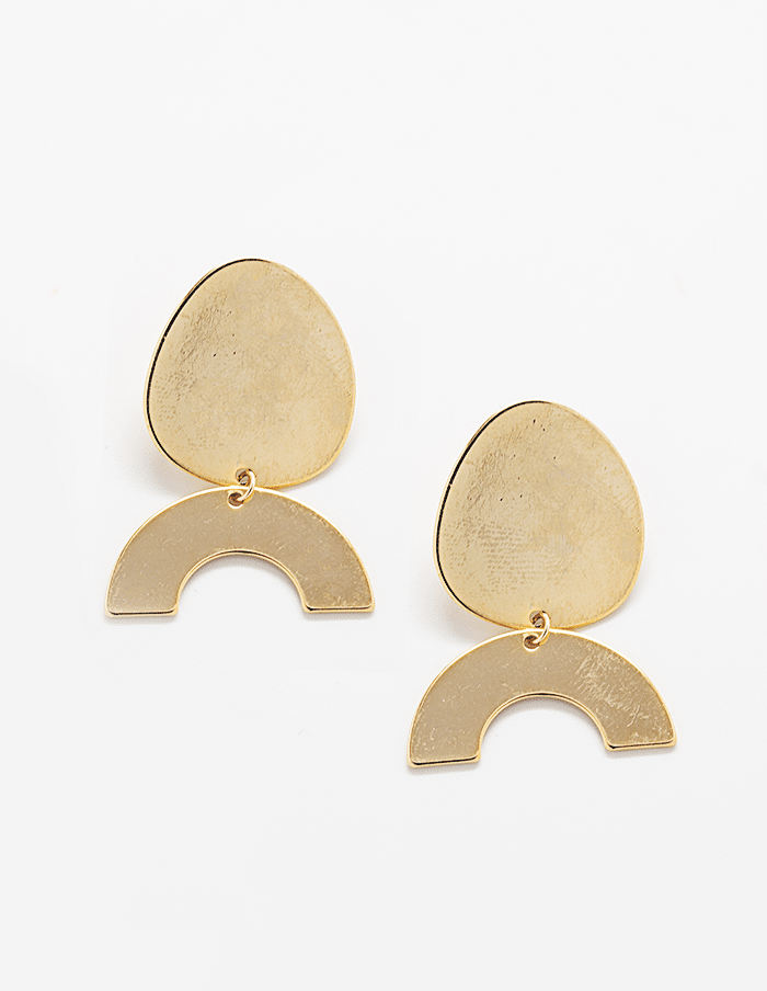Gold Geometric Dangle Earrings | Greenhouse Mercantile